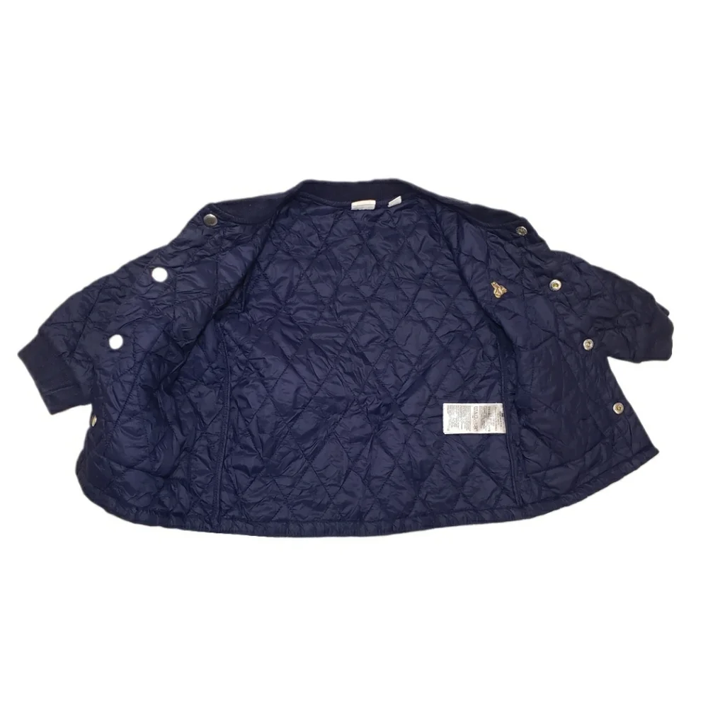 Baby Gap 18-24m Navy Quilted Barn Snap Button Jacket